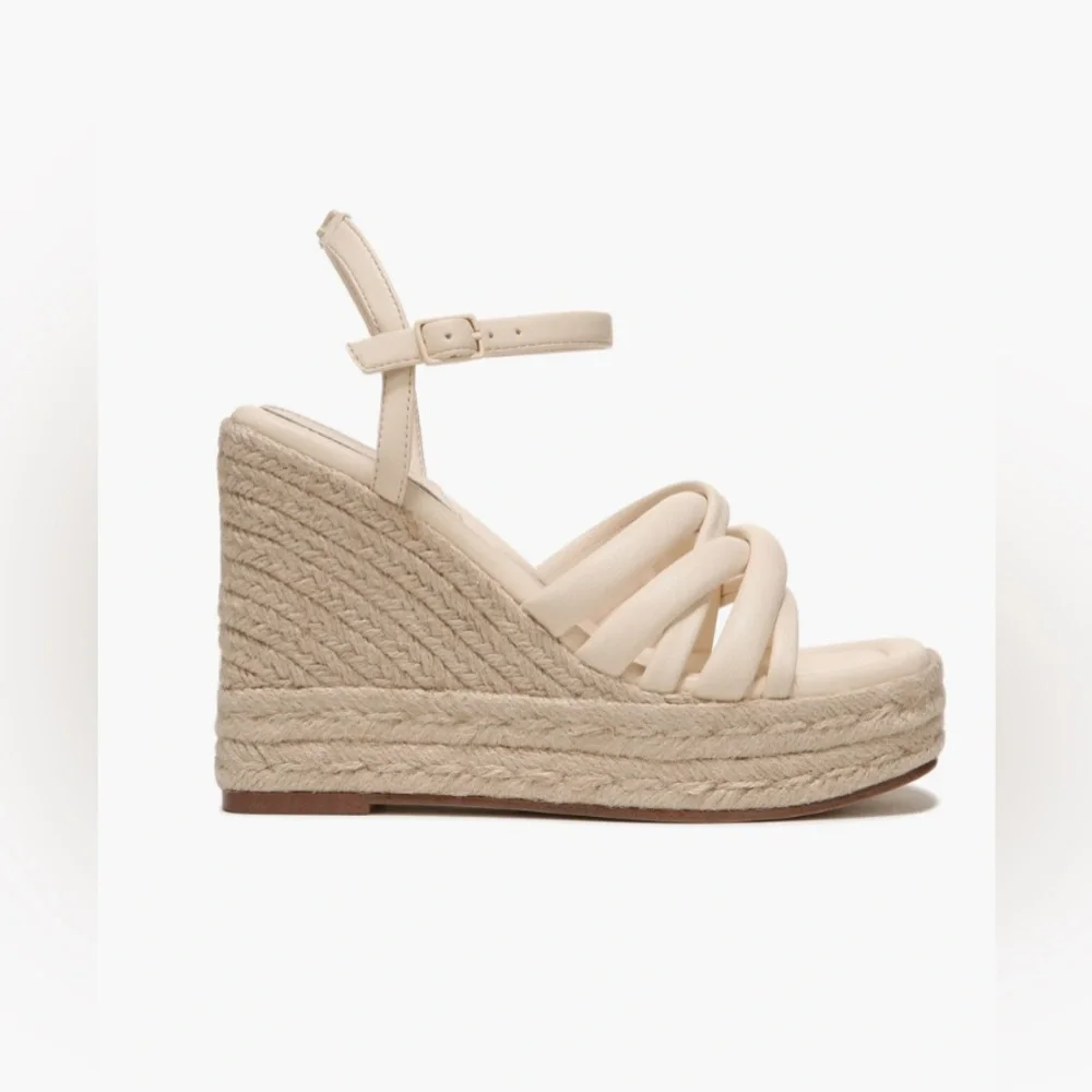Circus by Sam Edelman “Irene” Crème Espadrille Wedge Sandals Size 8 NWT